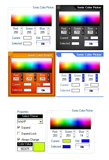Sonic Color Picker Styles